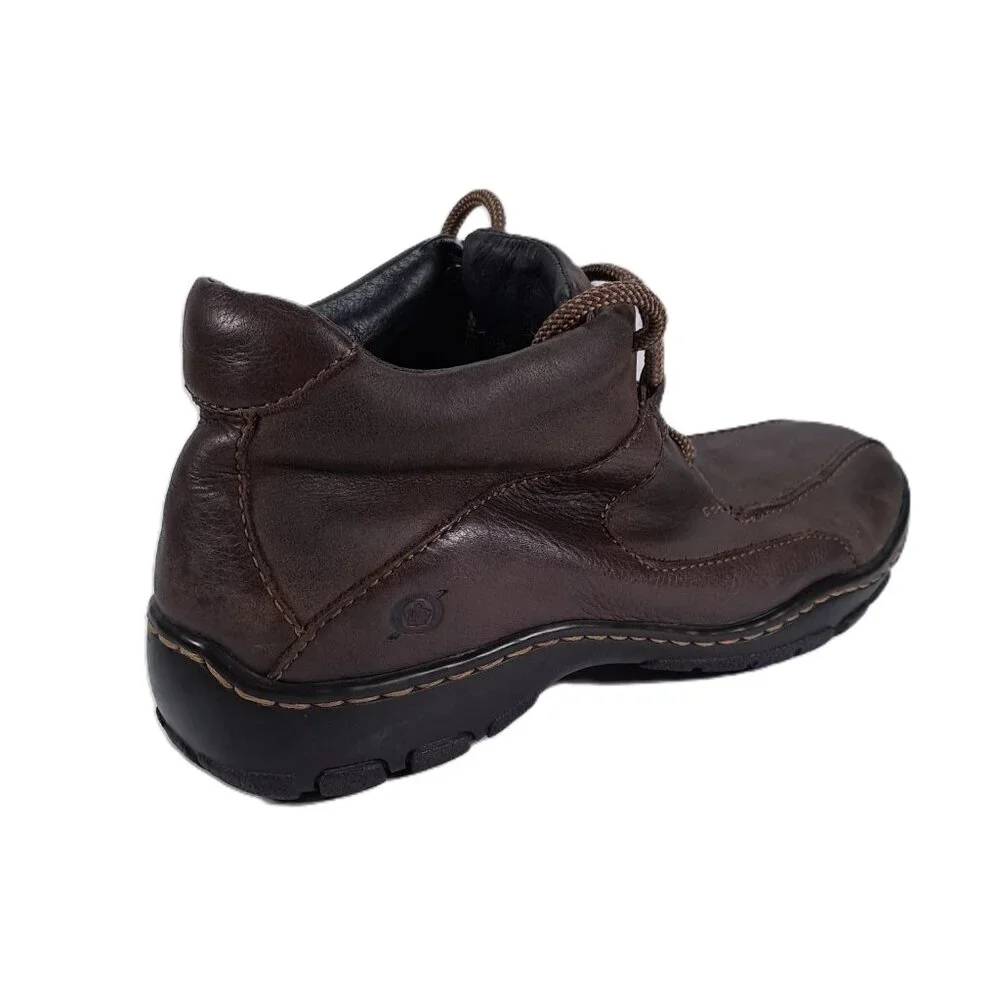 Born Ankle Boots Men US 8, EU 41 Brown Leather Casual Lace Up Chukka